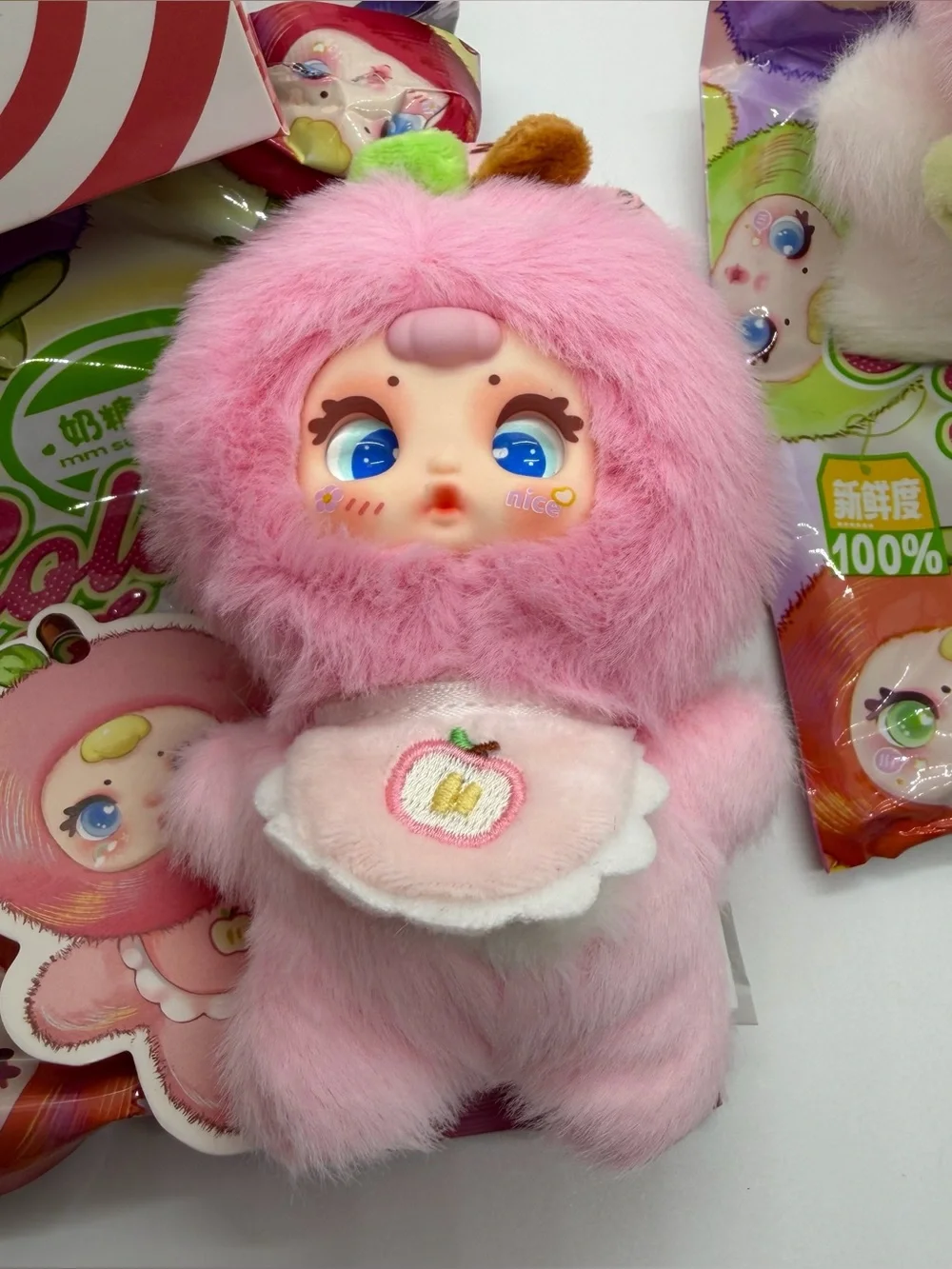 Bundle (2) MM Colorful Fruit‎ Plush Pendant Dolls Pink